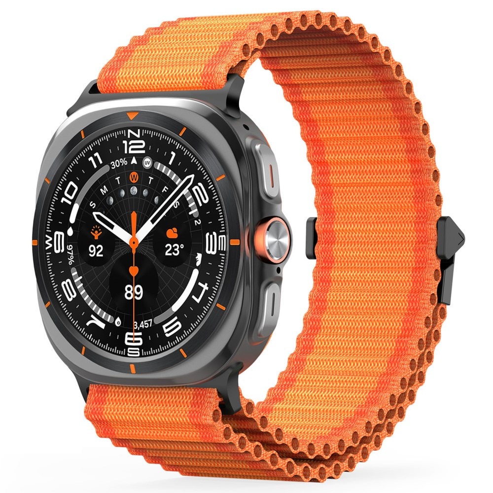 Active Nylon Ranneke Samsung Galaxy Watch Ultra 47mm Oranssi