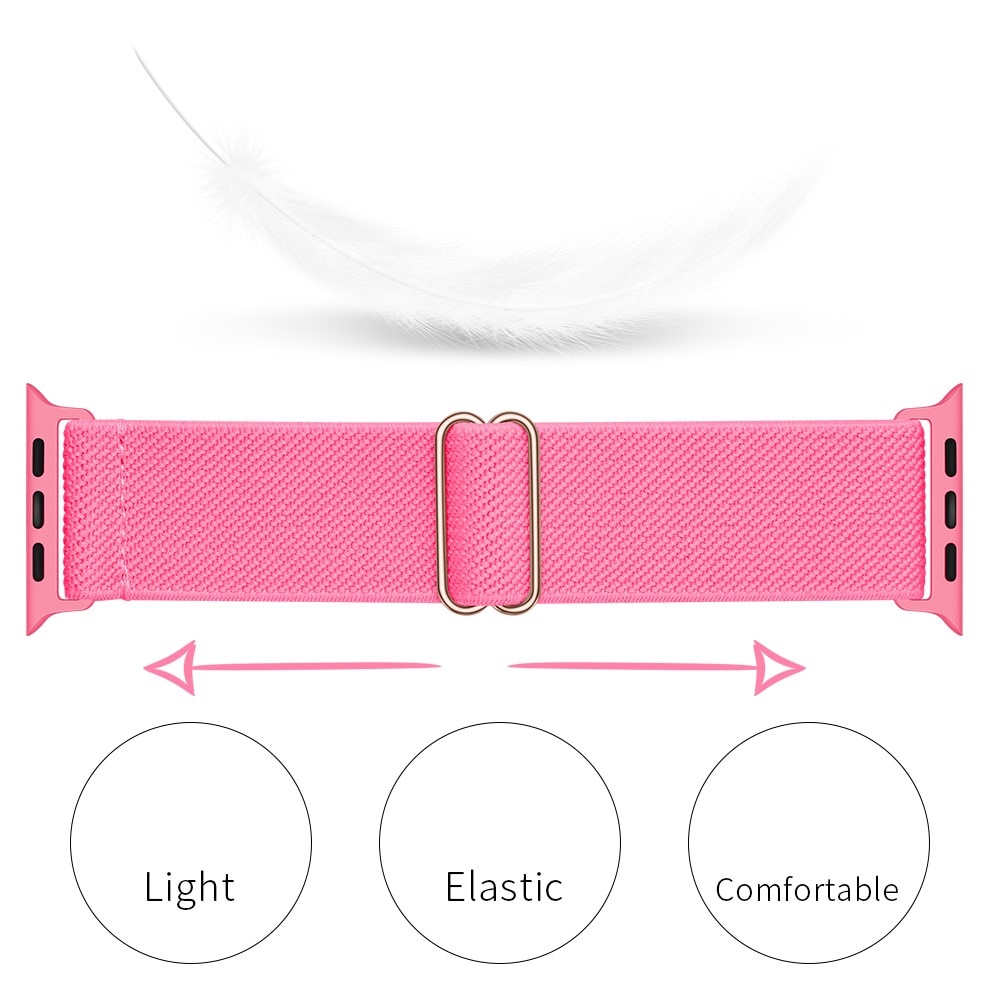 Nailonranneke Apple Watch 44mm fuksia