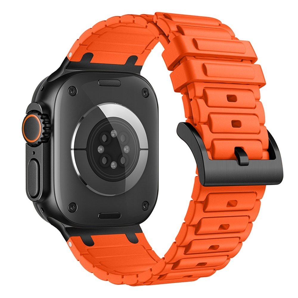 Tough Silicone Strap Apple Watch SE 44mm Oranssi