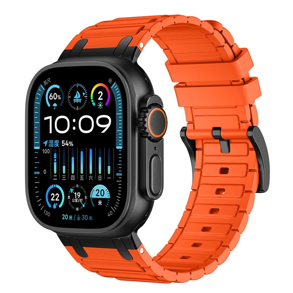 Tough Silicone Strap Apple Watch Ultra 49mm 2nd Gen Oranssi