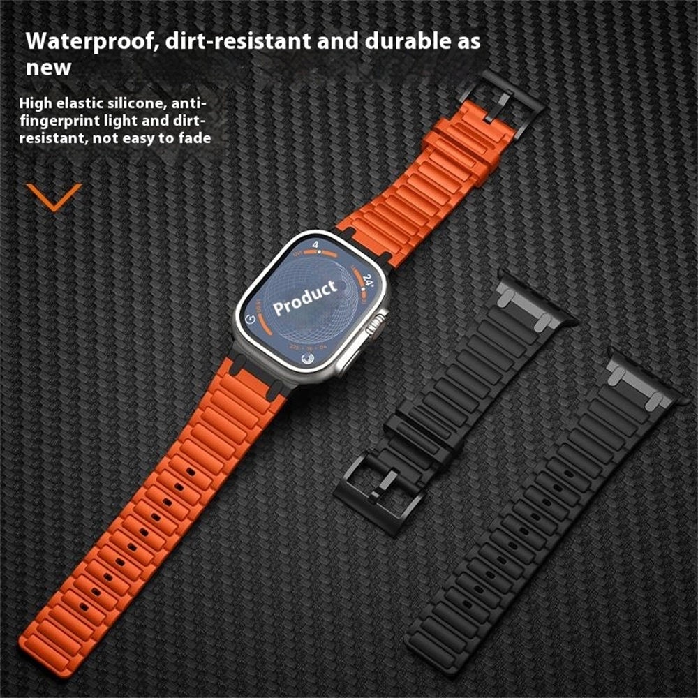 Tough Silicone Strap Apple Watch Ultra 49mm 2nd Gen Oranssi