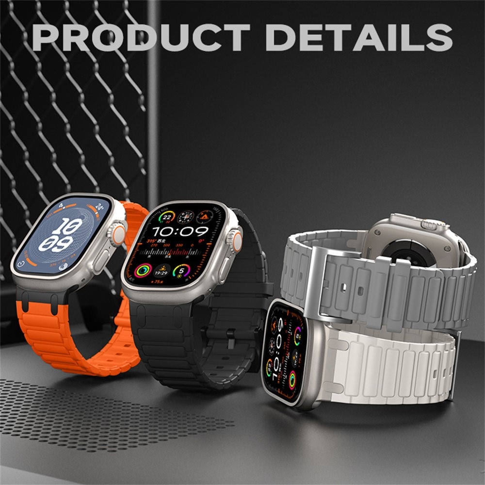 Tough Silicone Strap Apple Watch Series 1-3 42mm Oranssi