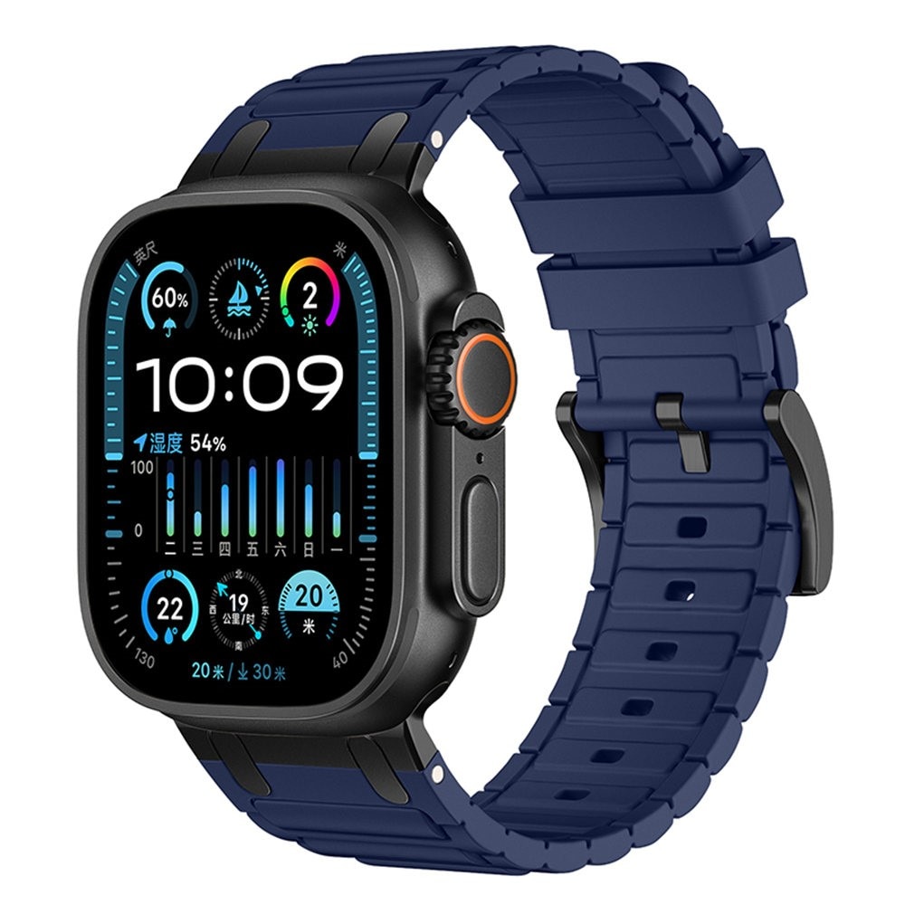 Tough Silicone Strap Apple Watch Series 4-6 44mm Vaaleansininen