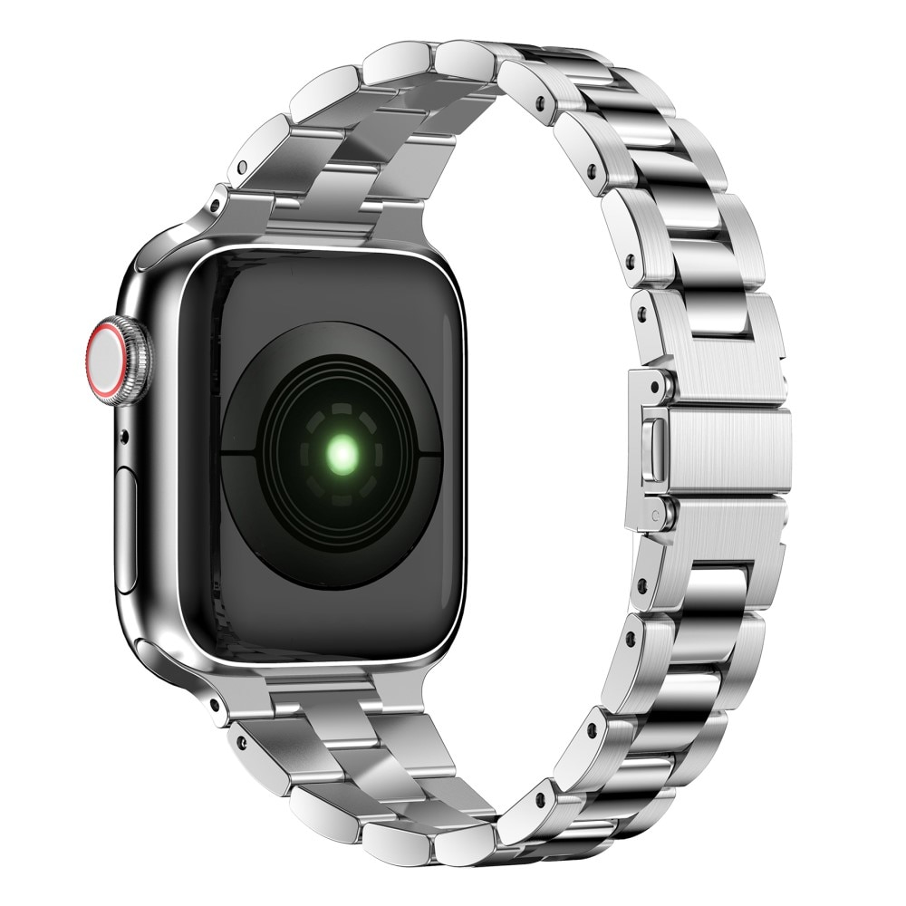 Slim Metalliranneke Apple Watch 45mm Series 8 hopea