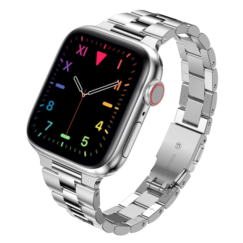 Slim Metalliranneke Apple Watch 45mm Series 8 hopea