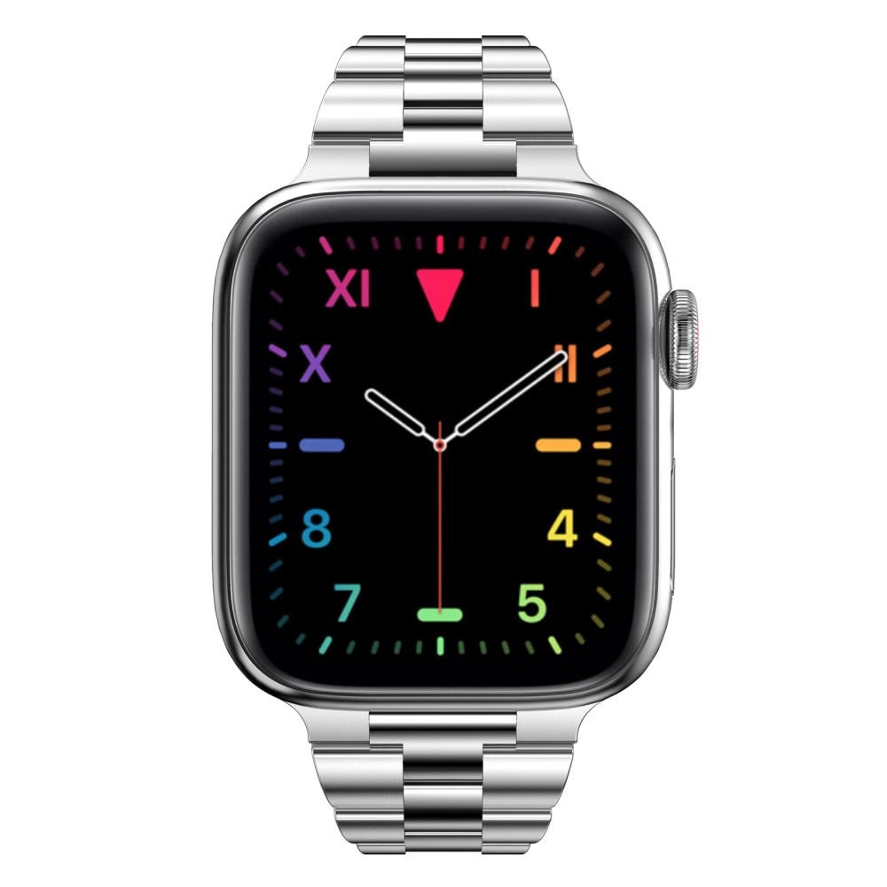 Slim Metalliranneke Apple Watch 45mm Series 8 hopea