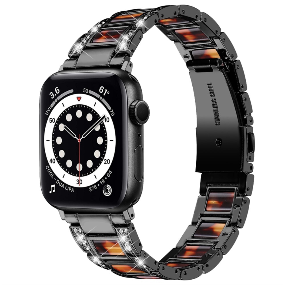 Diamond Bracelet Apple Watch SE 44mm Black Coffee