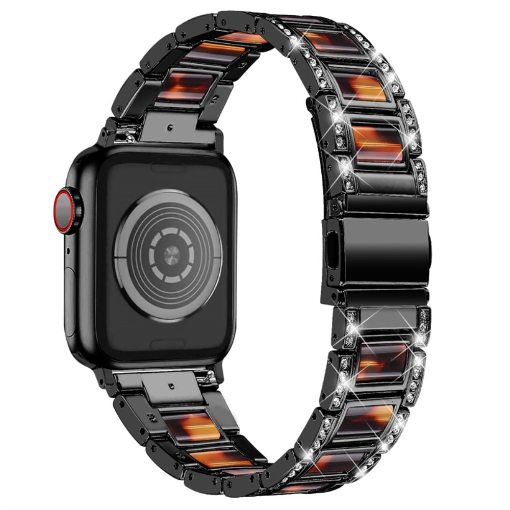 Diamond Bracelet Apple Watch 45mm Series 7 Black Coffee