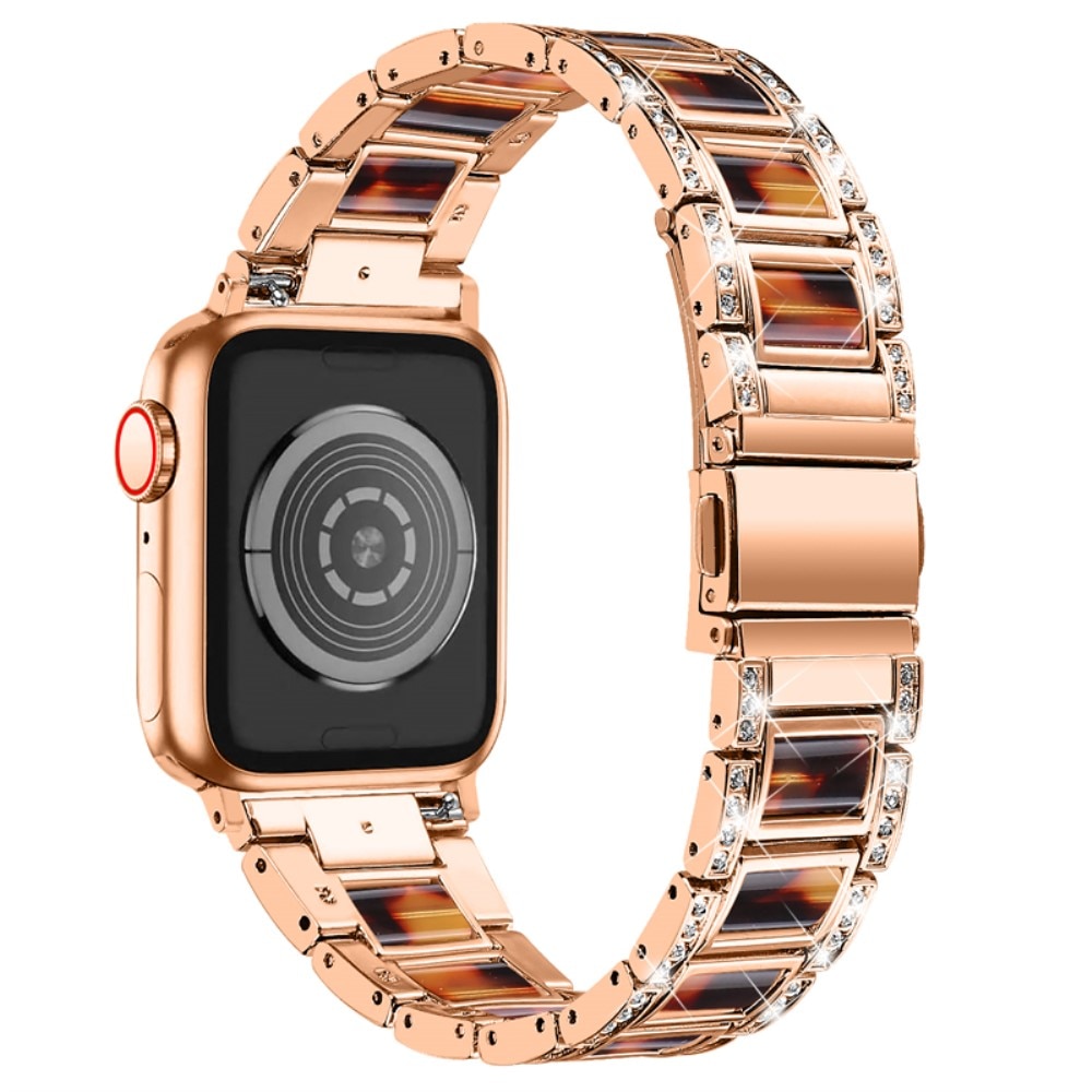 Diamond Bracelet Apple Watch 45mm Series 9 Rosegold Coffee