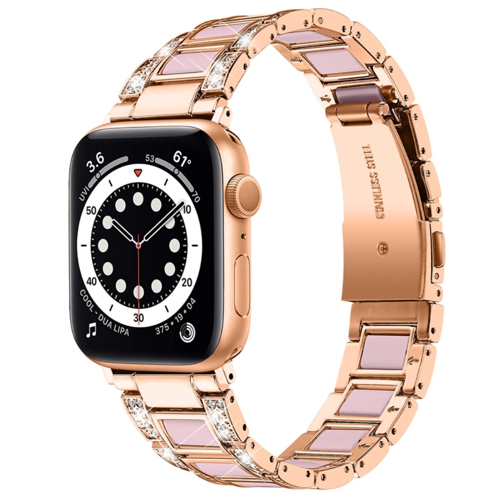 Diamond Bracelet Apple Watch 45mm Series 7 Rosegold Rose