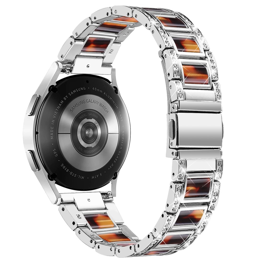 Diamond Bracelet Samsung Galaxy Watch 4 Classic 46mm Silver Coffee