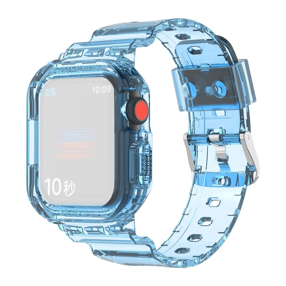 Apple Watch 45mm Series 9 Crystal Kuori + Ranneke sininen