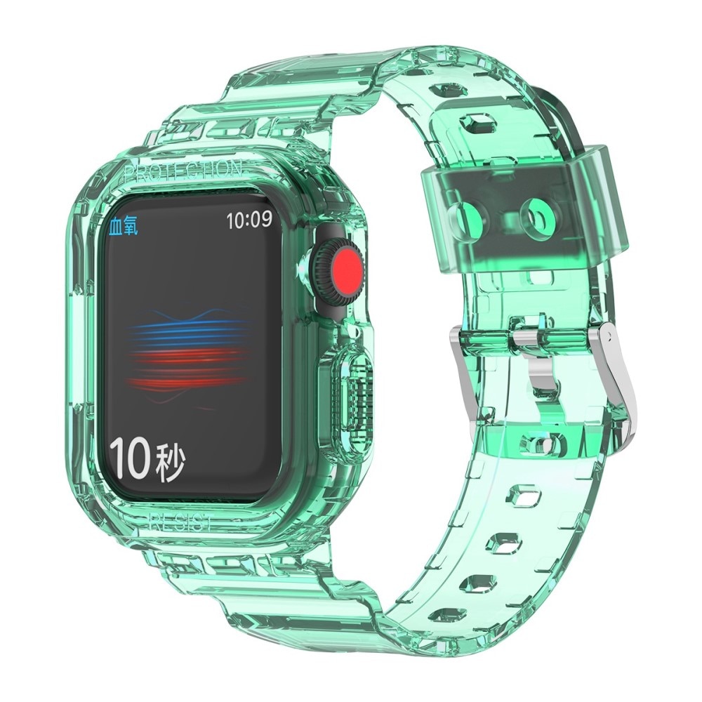 Apple Watch 45mm Series 7 Crystal Kuori + Ranneke vihreä