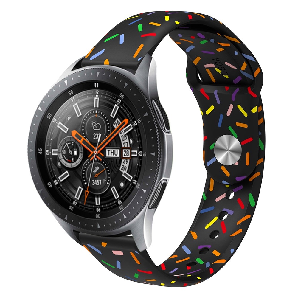 Silikoniranneke Samsung Galaxy Watch 6 40mm musta sprinklejä