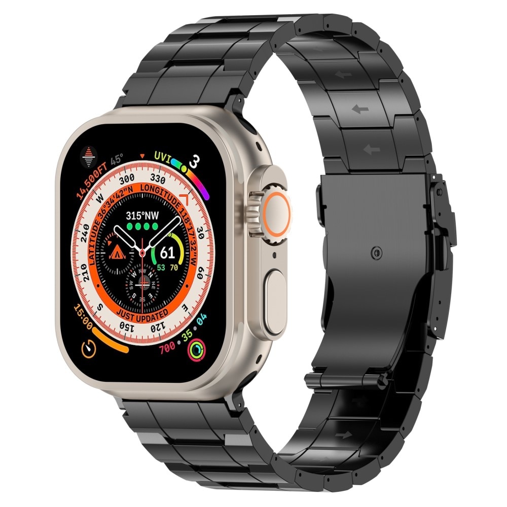 Elevate Titaaninen rannekoru Apple Watch SE 44mm musta