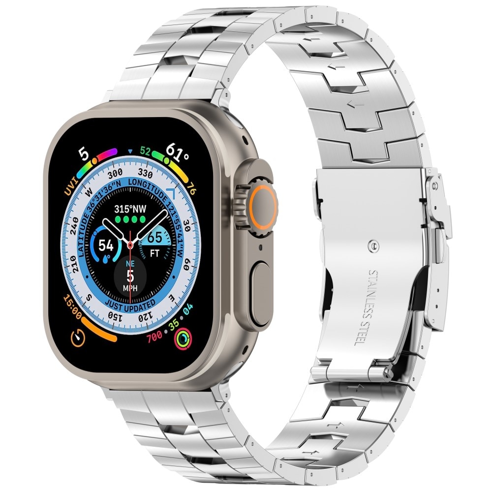 Race Titaaninen rannekoru Apple Watch Series 10 46mm hopea