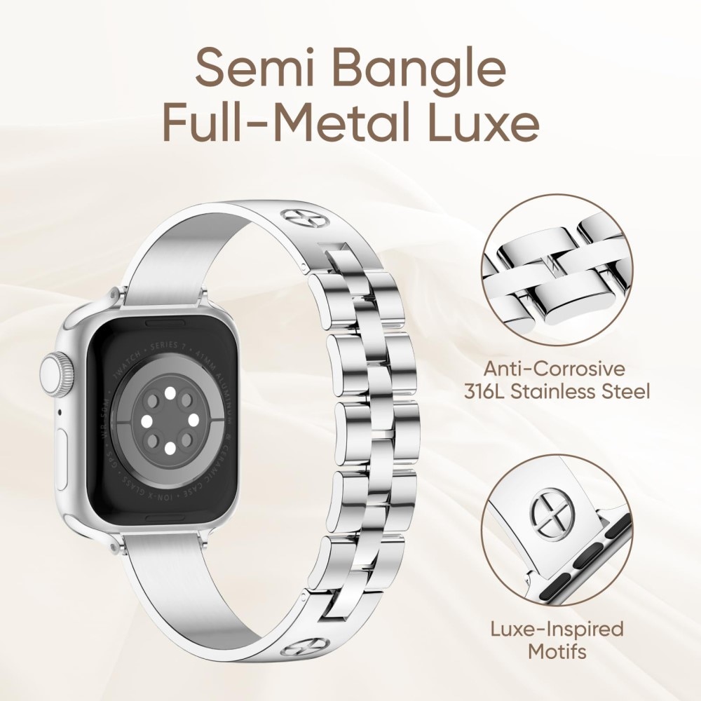 Bangle Cross Bracelet Apple Watch 41mm Series 8 musta