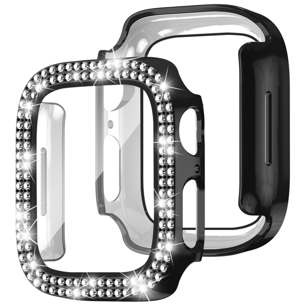 Full Cover Case Rhinestone Apple Watch Series 4-6 44mm musta