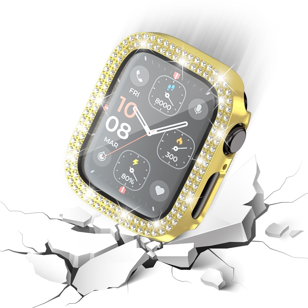 Full Cover Case Rhinestone Apple Watch SE 44mm kulta