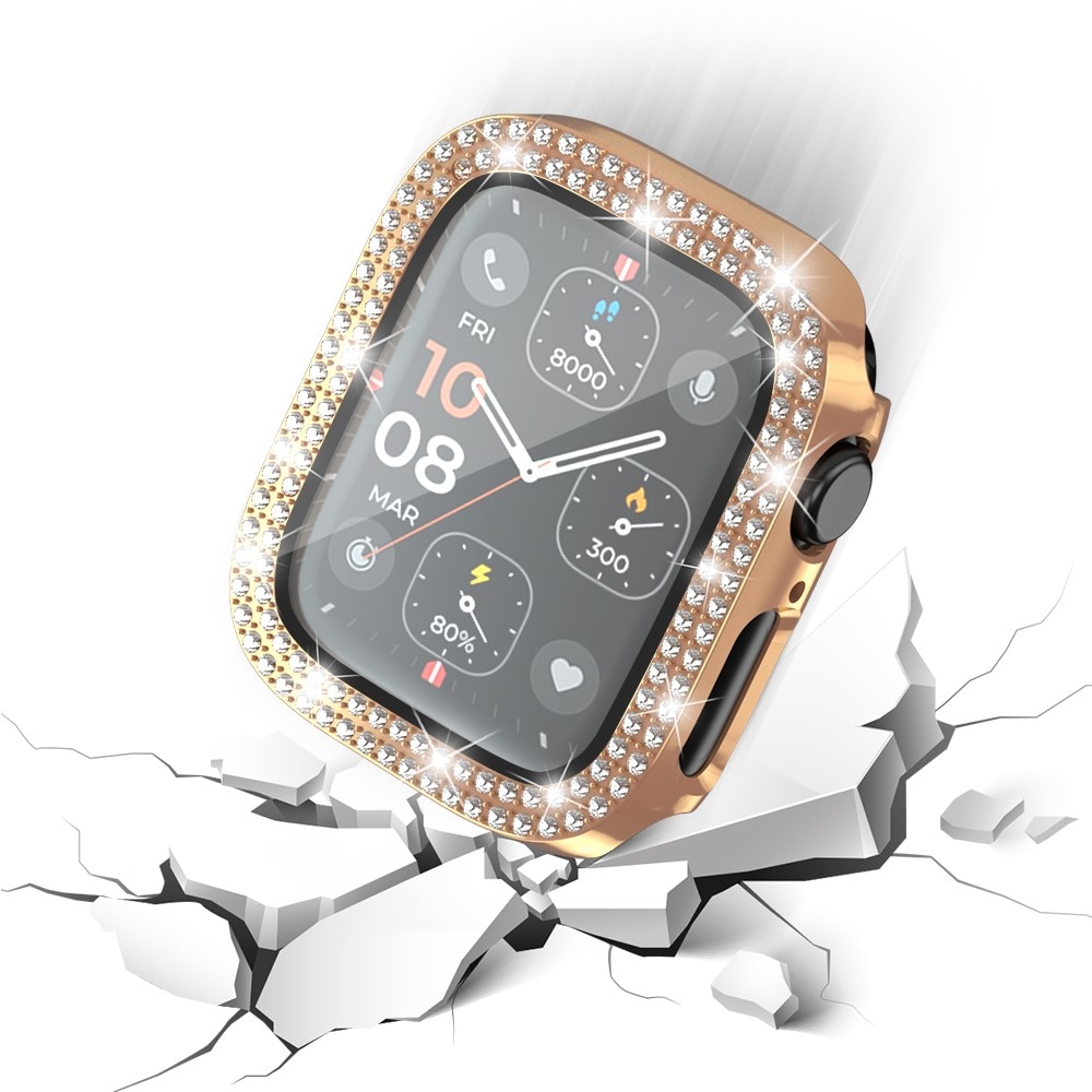 Full Cover Case Rhinestone Apple Watch SE 44mm ruusukulta