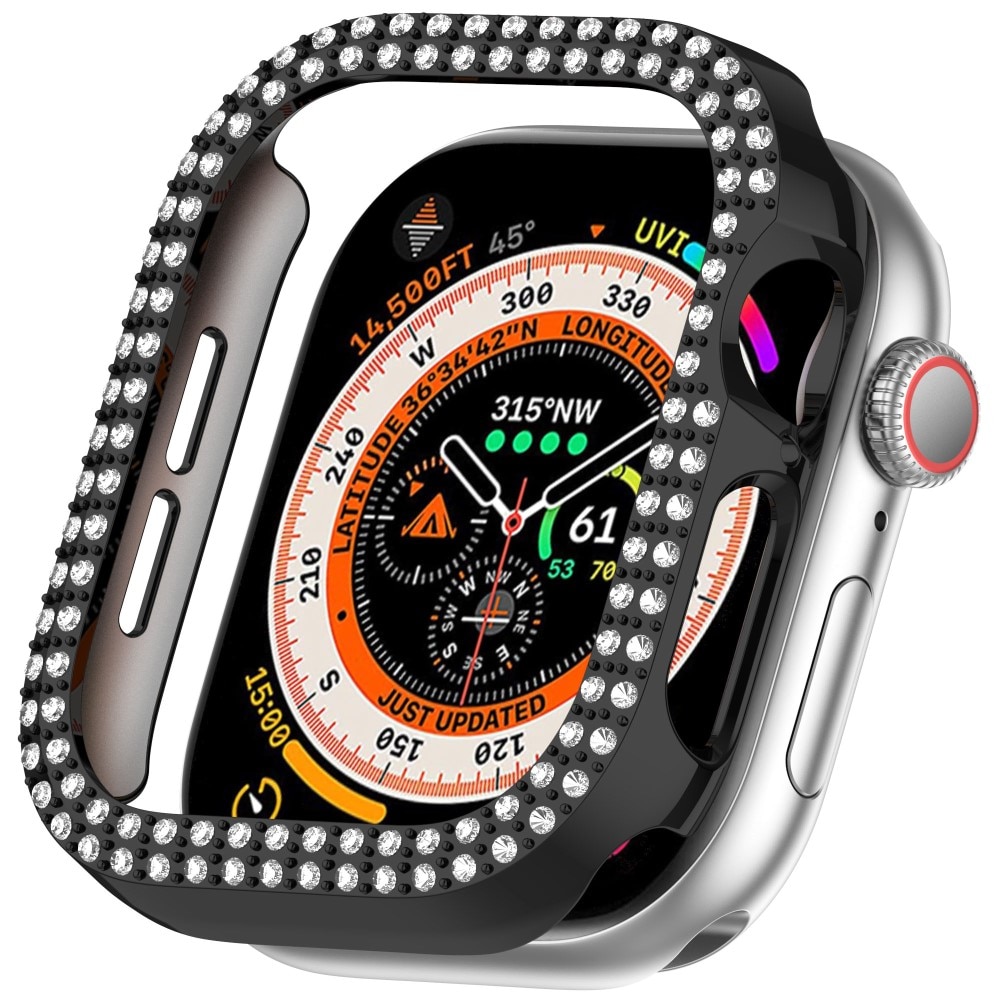 Apple Watch Series 10 42mm Rhinestone Kuoret musta