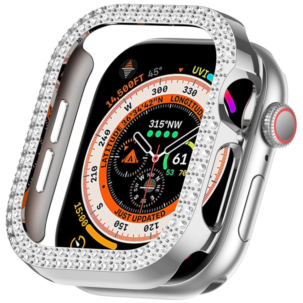 Apple Watch Series 10 46mm Rhinestone Kuoret hopea