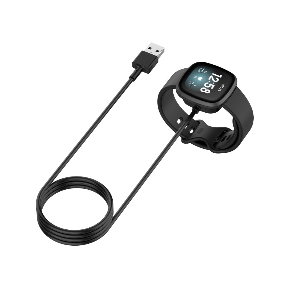 Fitbit Versa 4 Magneettinen Laturi Musta