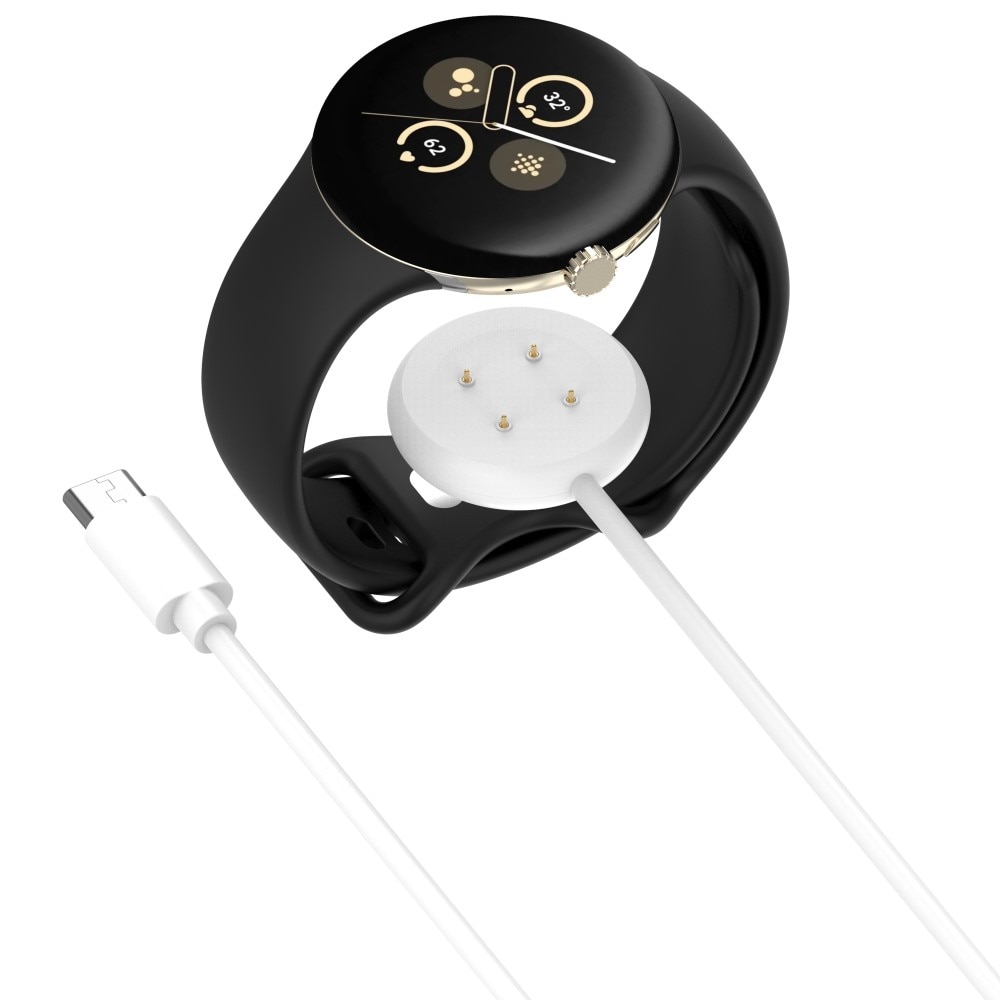 Google Pixel Watch 2 Magneettinen Laturi USB-C Valkoinen