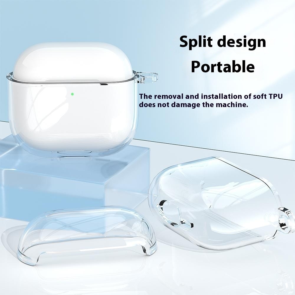 Apple AirPods 4 Kuori TPU karbiinhaalla kirkas