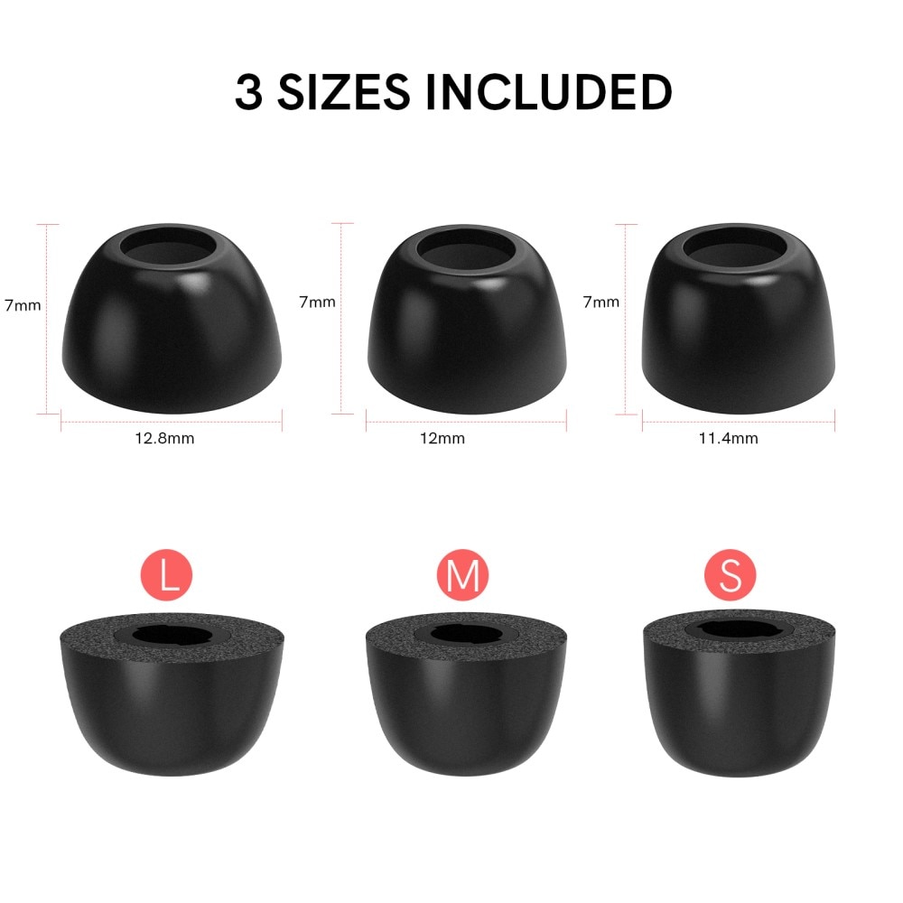 Memory Foam Ear Tips (3-pack) Samsung Galaxy Buds Promusta