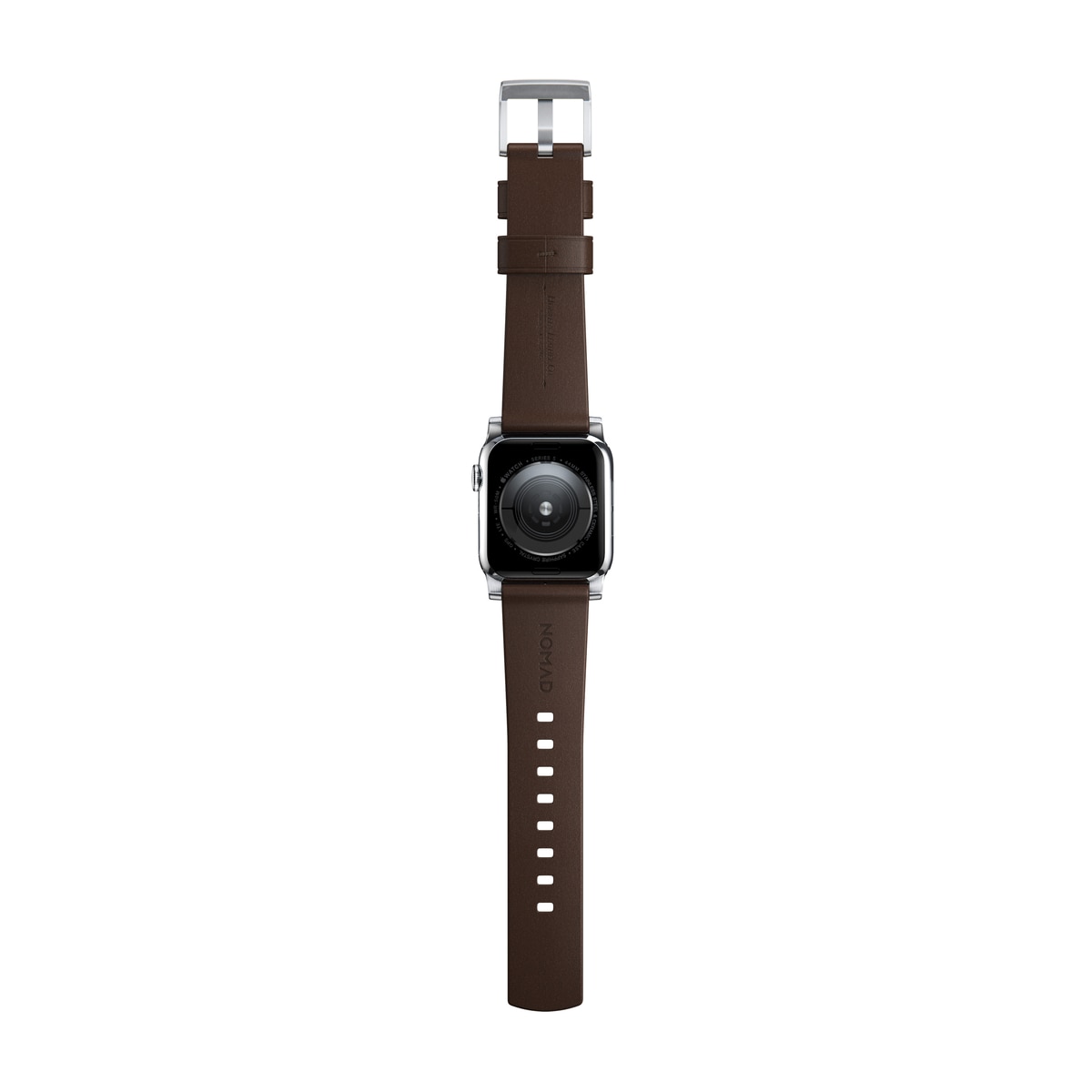 Apple Watch 41mm Series 7 Modern Band Horween Leather Rustic Brown (Silver Hardware)