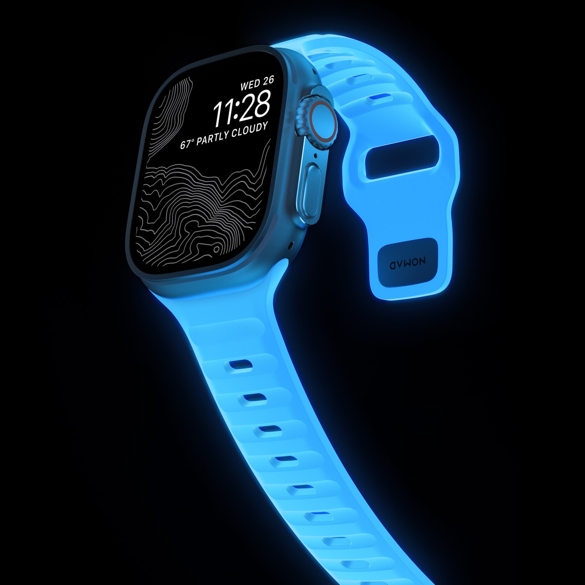 Apple Watch Series 9 45mm Sport Band Icy Blue Glow - Limited edition