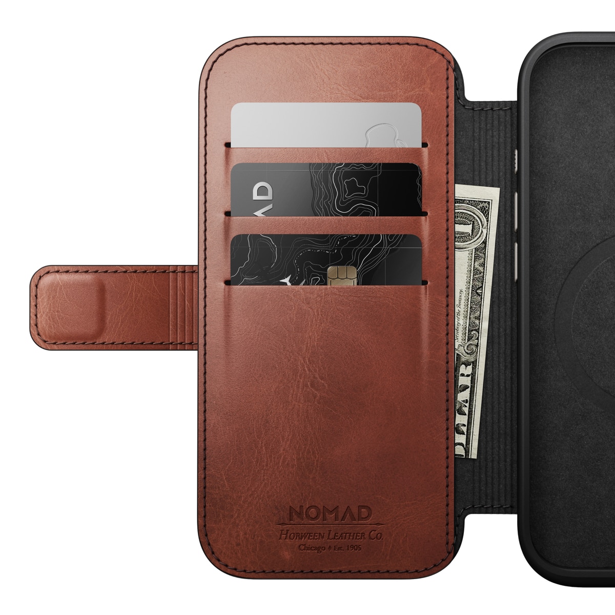 iPhone 16 Pro Modern Horween Leather Folio MagSafe Olde Dublin