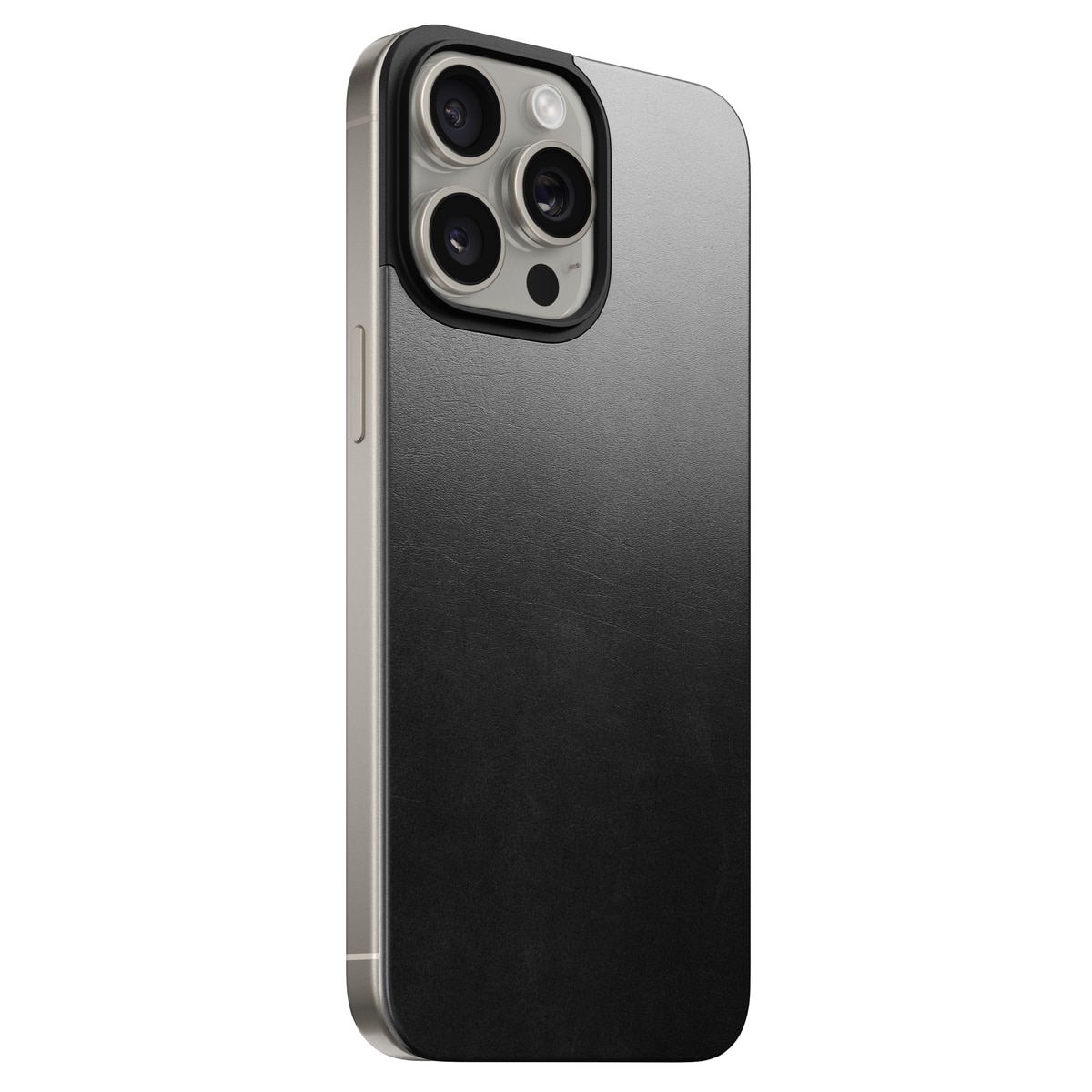 iPhone 15 Pro Max Magnetic Leather Back Black