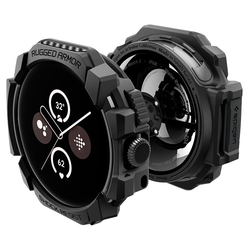 Google Pixel Watch 2 Case Rugged Armor Black