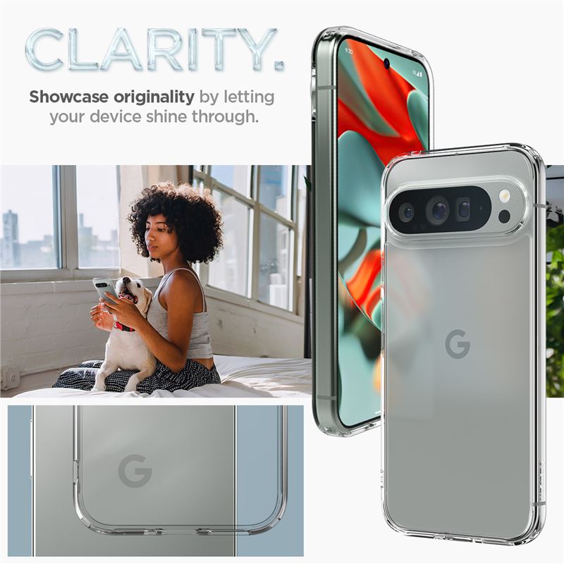 Google Pixel 9 Pro XL Case Ultra Hybrid Crystal Clear