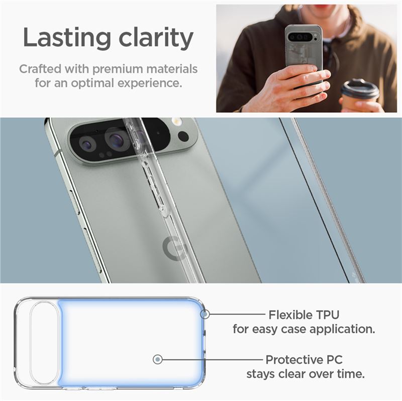 Google Pixel 9 Pro XL Case Ultra Hybrid Crystal Clear