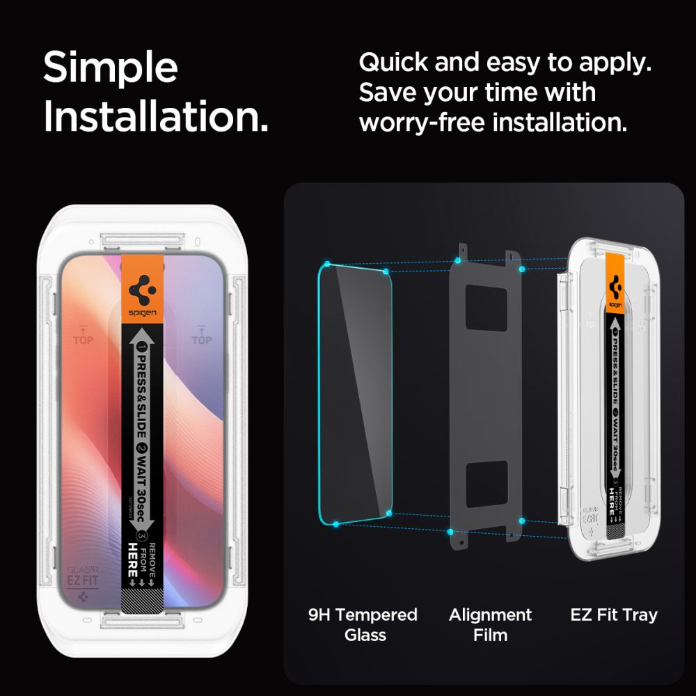 iPhone 16 Pro Screen Protector GLAS.tR EZ Fit (2-pack)