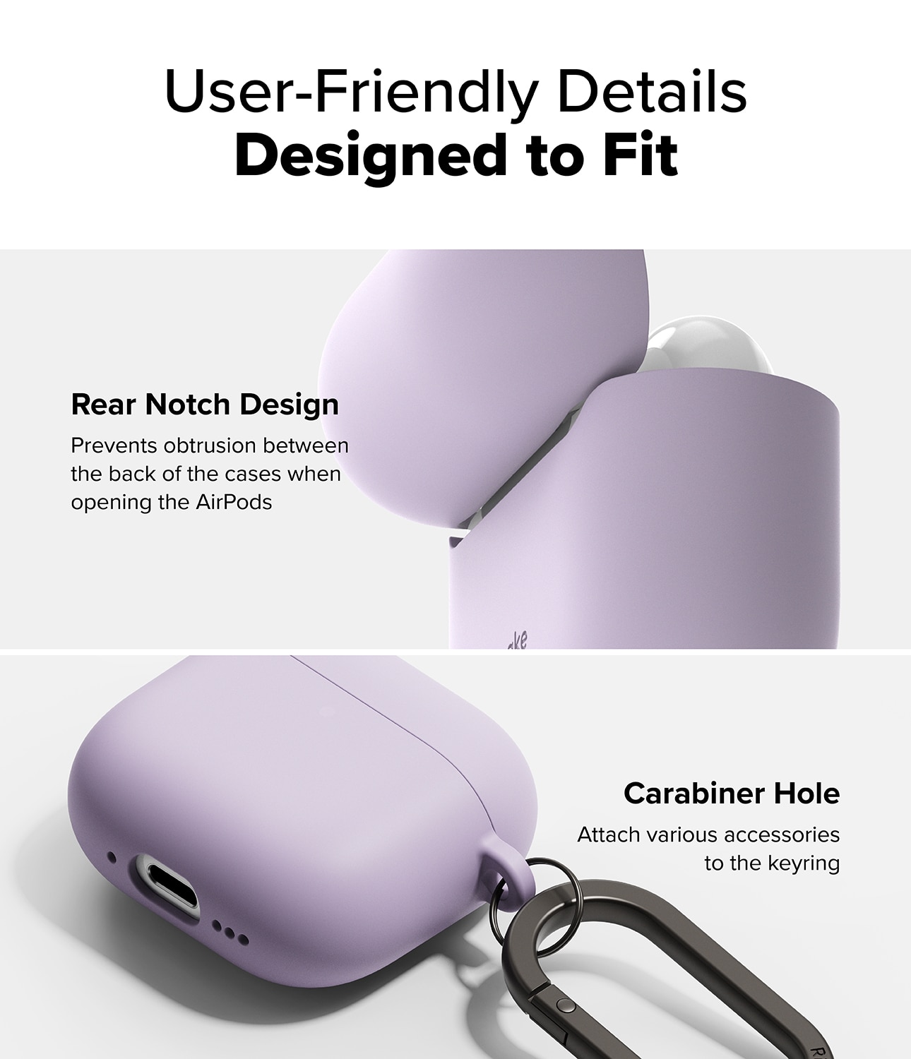 Silicone Kuori Apple AirPods 4 Light Purple