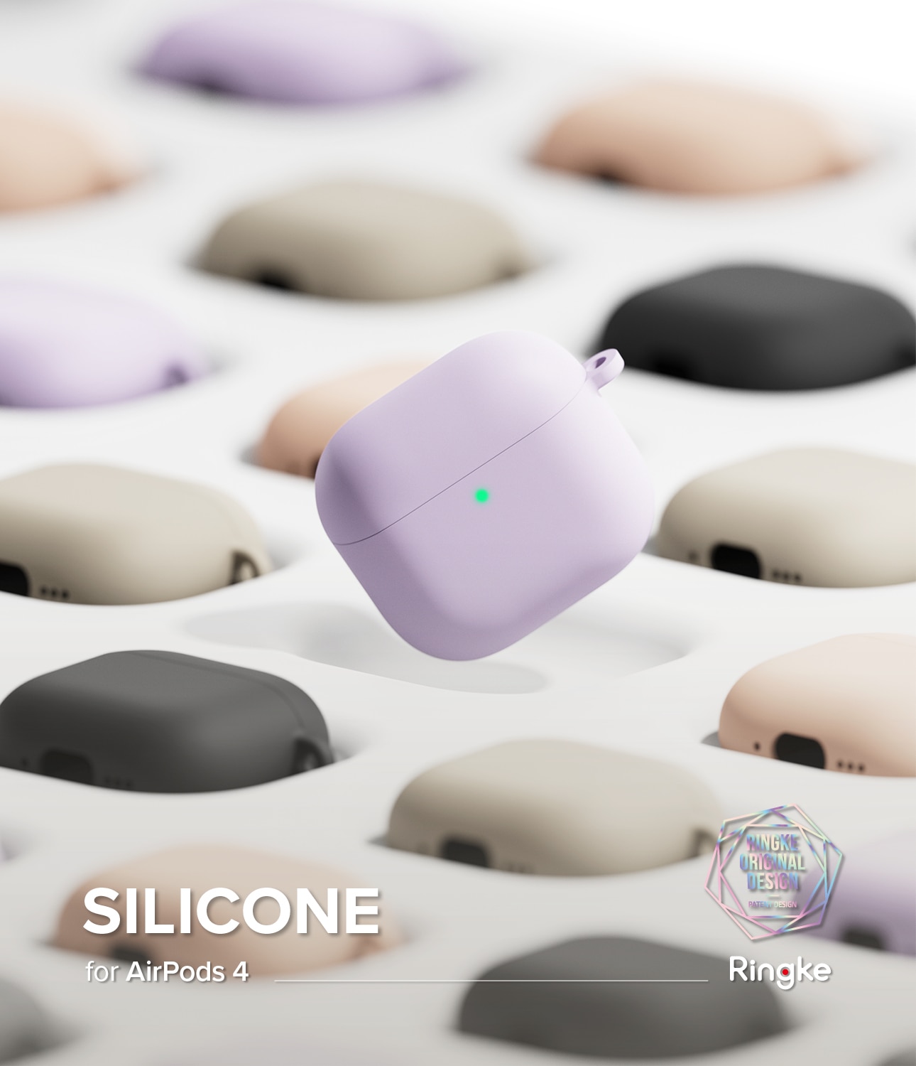 Silicone Kuori Apple AirPods 4 Pink Sand