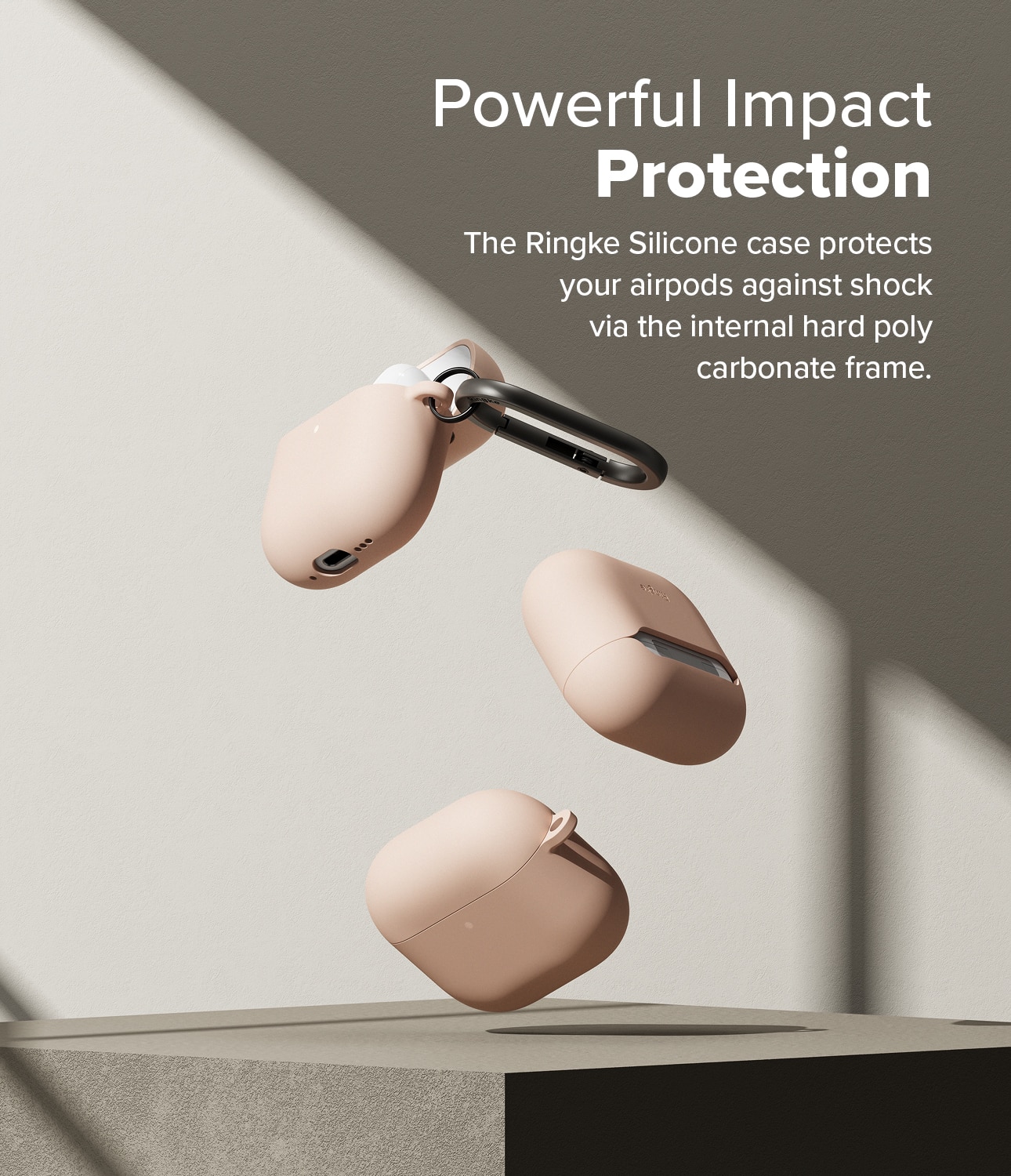 Silicone Kuori Apple AirPods 4 Pink Sand