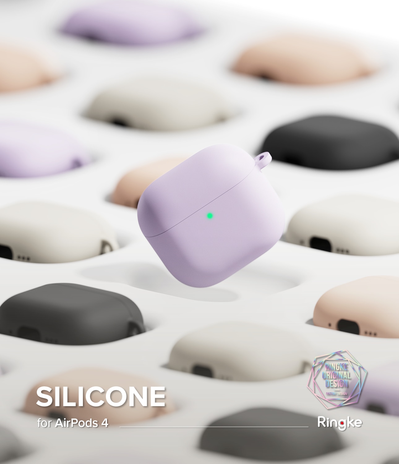 Silicone Kuori Apple AirPods 4 Stone