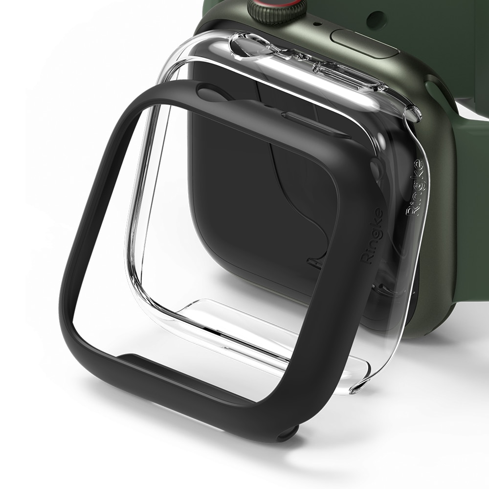 Slim Case (2-pack) Apple Watch 45mm Series 8 Matte Black & Clear