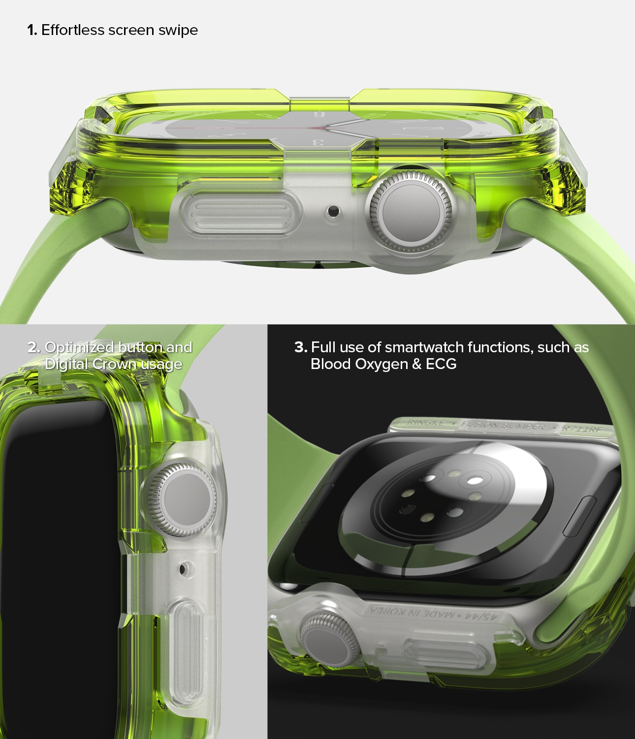 Fusion Bumper Apple Watch 45mm Series 9 Neon Green