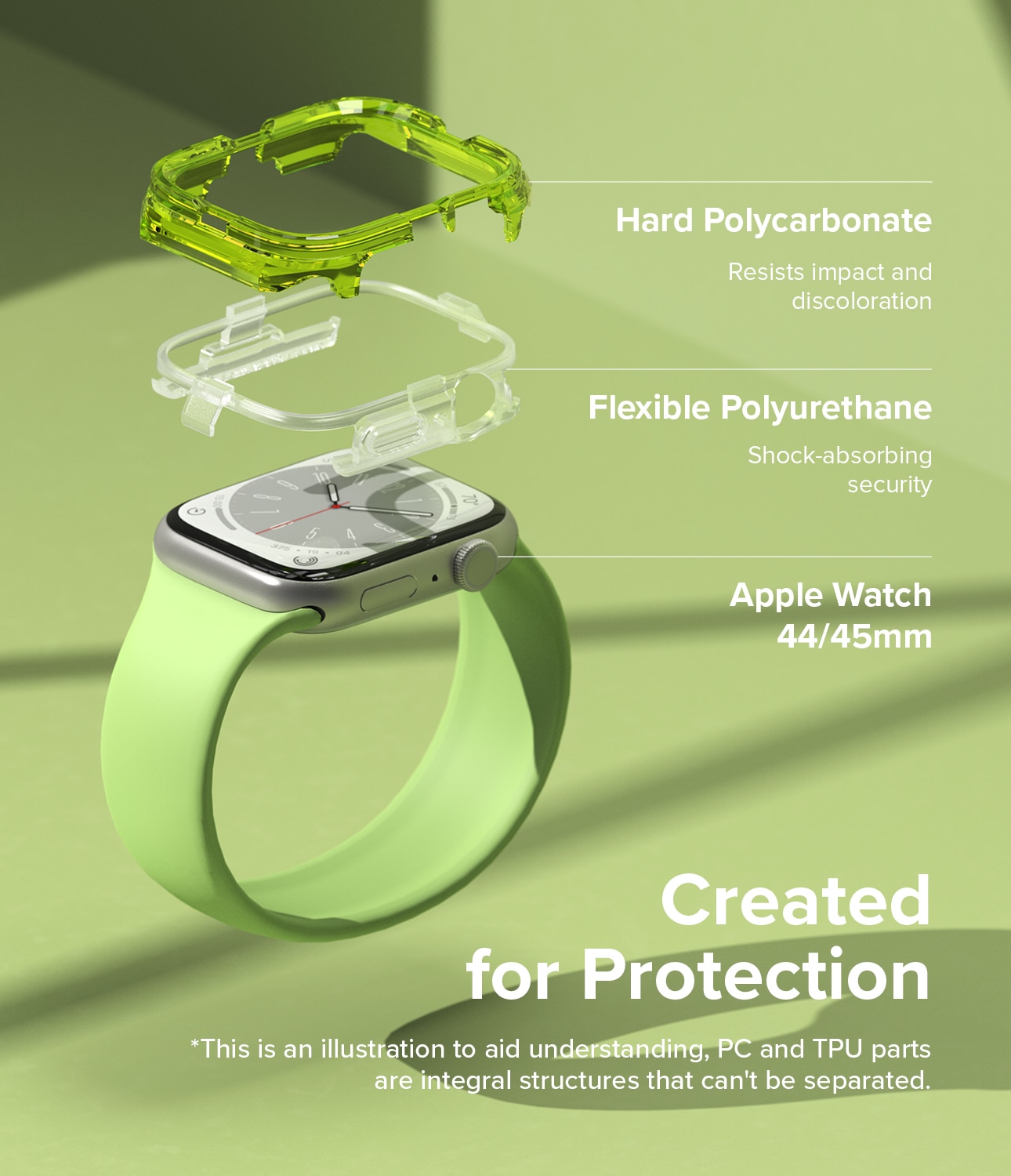 Fusion Bumper Apple Watch SE 44mm Neon Green