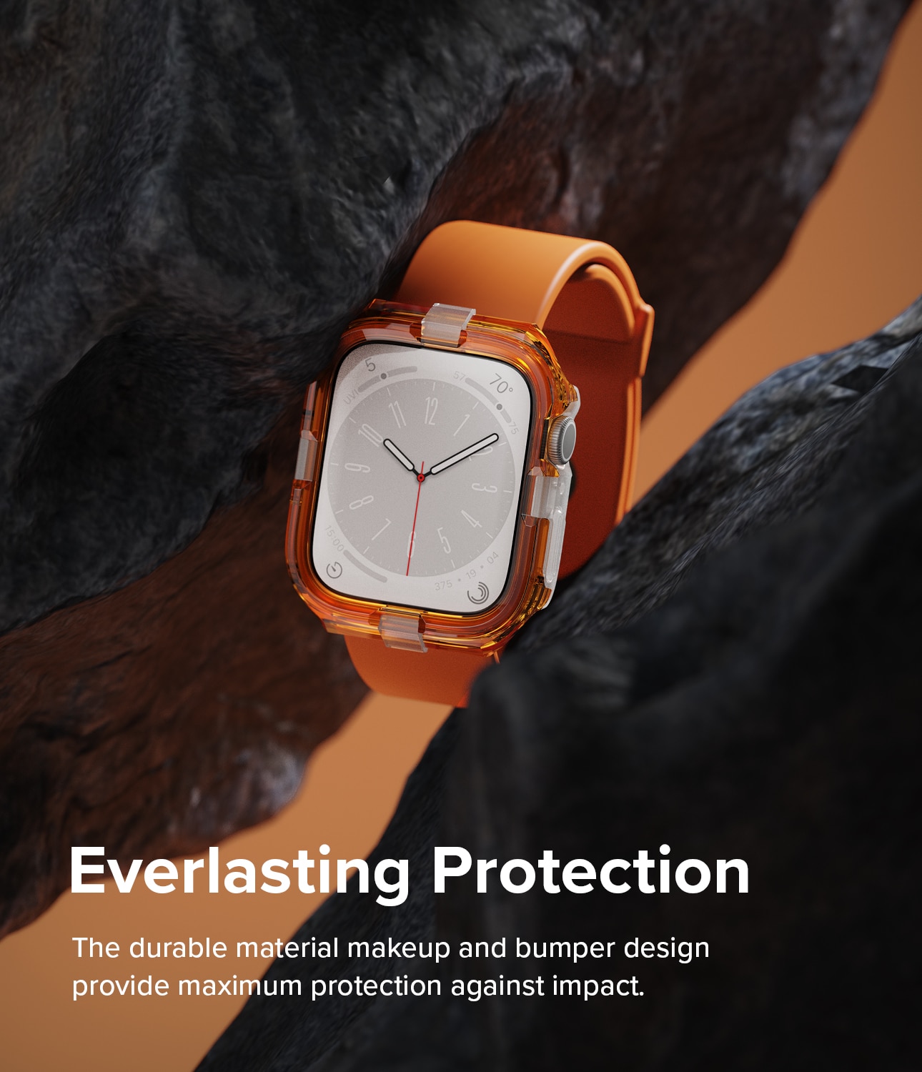 Fusion Bumper Apple Watch 45mm Series 7 Neon Orange