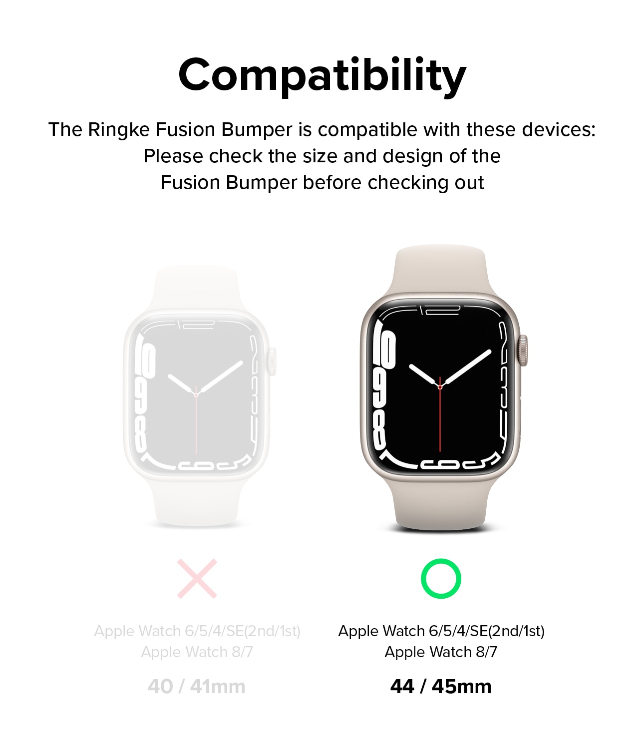 Fusion Bumper Apple Watch SE 44mm White