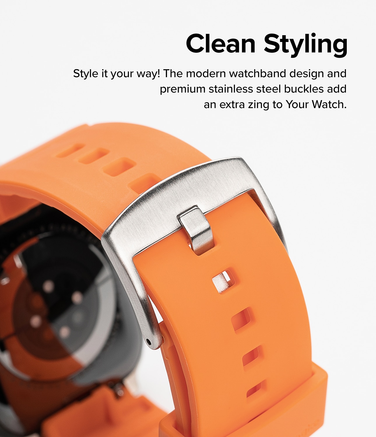 Rubber One Bold Band Apple Watch 45mm Series 8 Orange