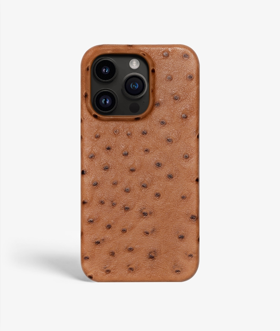 Kuori iPhone 14 Pro Max Ostrich Cognac