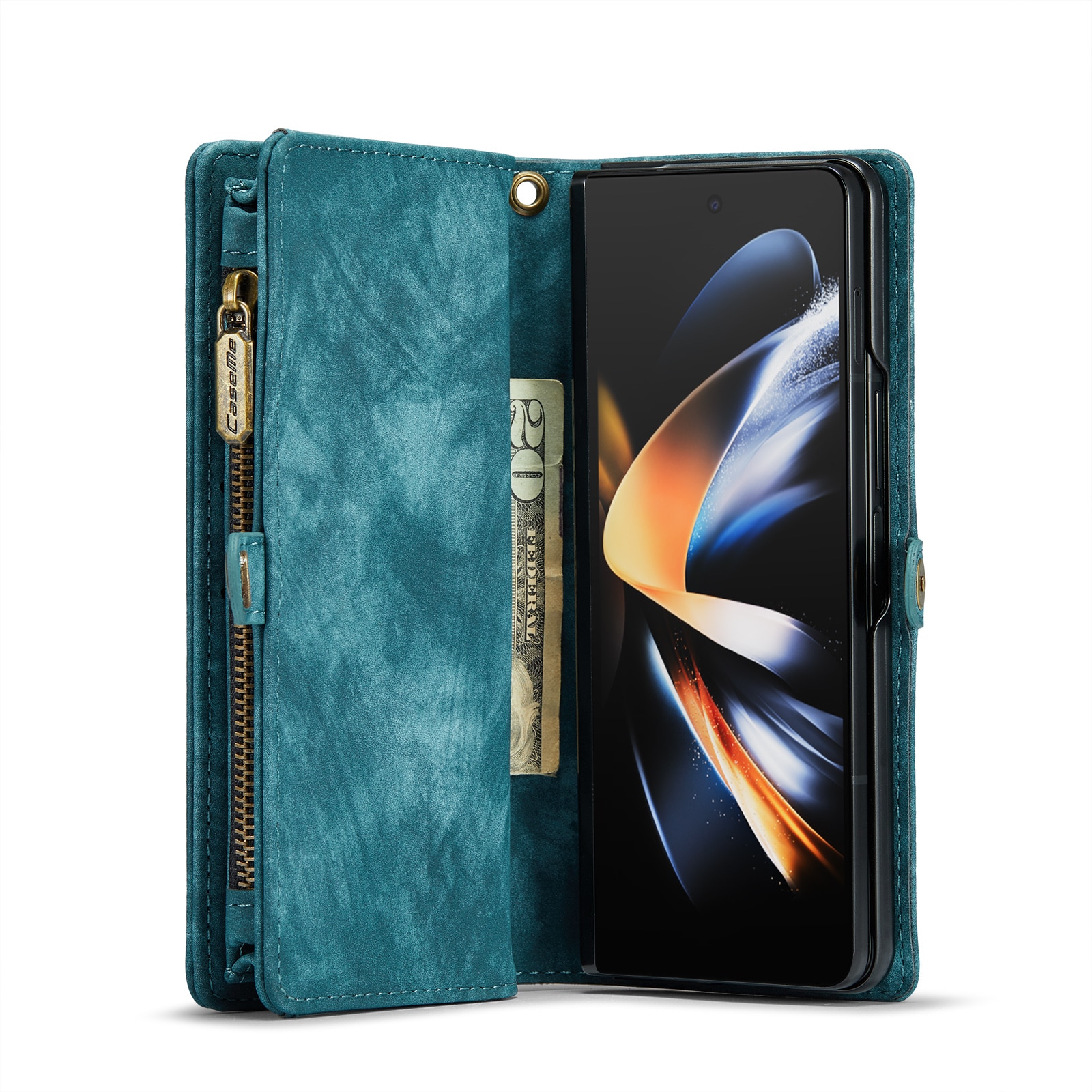 Multi-slot Suojakotelo Samsung Galaxy Z Fold 5 sininen